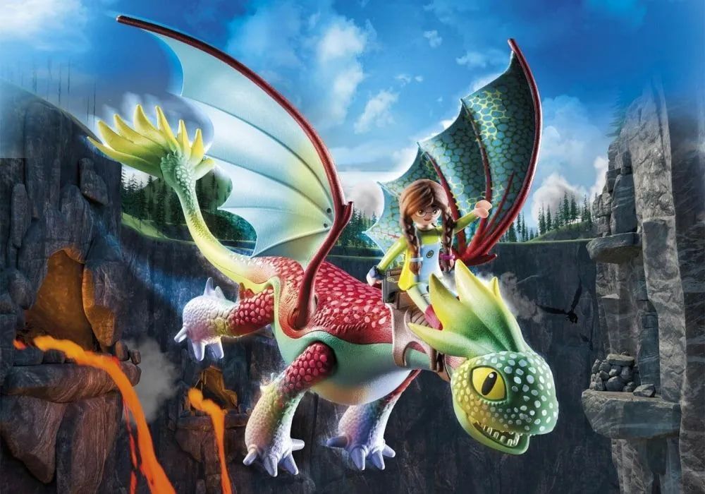 Конструктор Playmobil Dragons 71083 Перья и Алекс