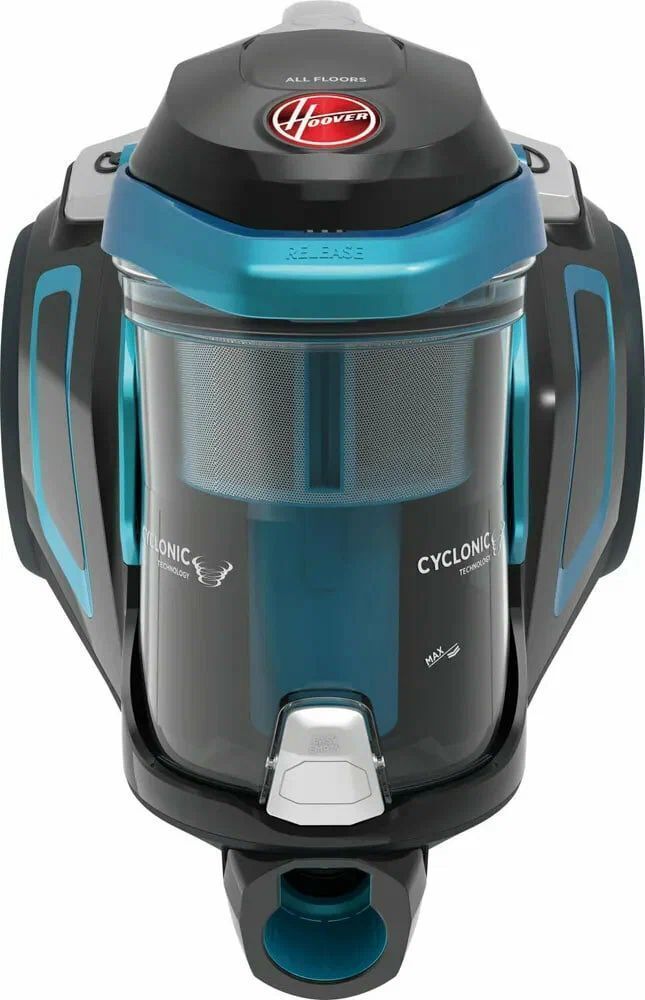 Бытовой пылесос Hoover HP710PAR 011, черный, бирюзовый