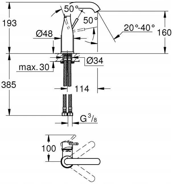 Смеситель для раковины Grohe Essence 23463001