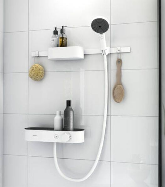 Душевой набор Hansgrohe WallStoris с системой хранения, матовый белый (24291700)