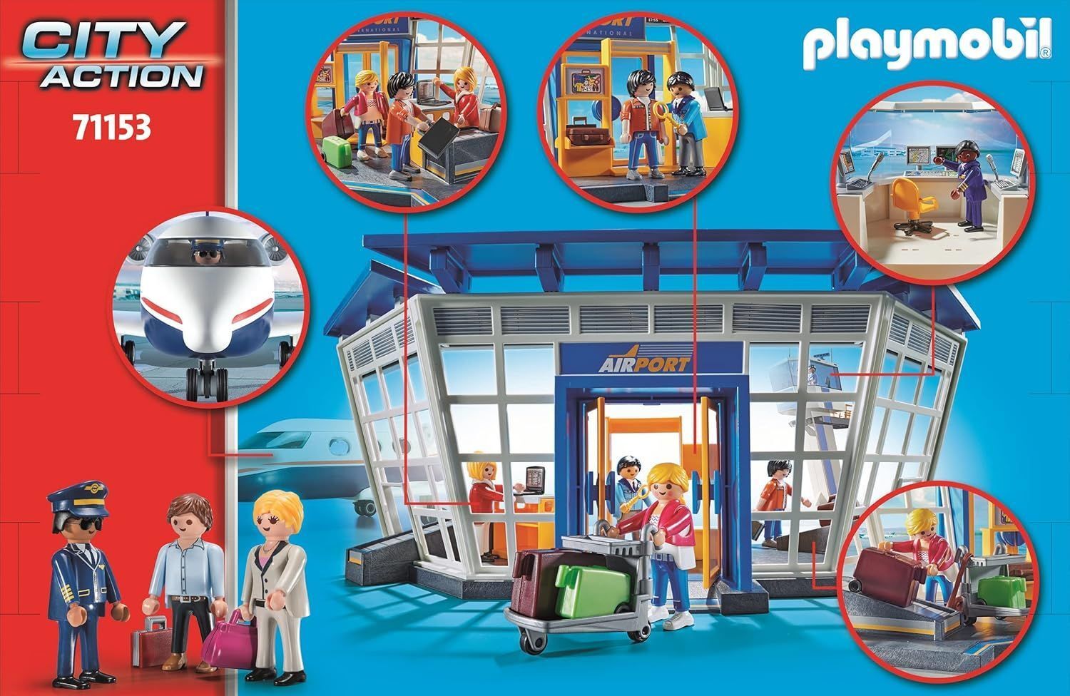 Конструктор Playmobil 71153 City Action Аэропорт с самолетом