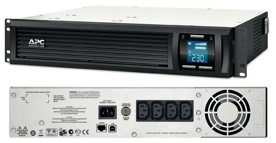 Интерактивный ИБП APC by Schneider Electric Smart-UPS SMC1000I-2U черный