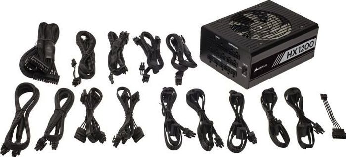 Блок питания 1200W Corsair HX1200 (CP-9020140-EU), черный, 80 Plus Platinum, ATX