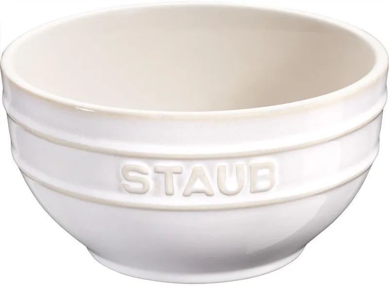 Набор из 4 круглых мисок Staub 12 см слоновая кость