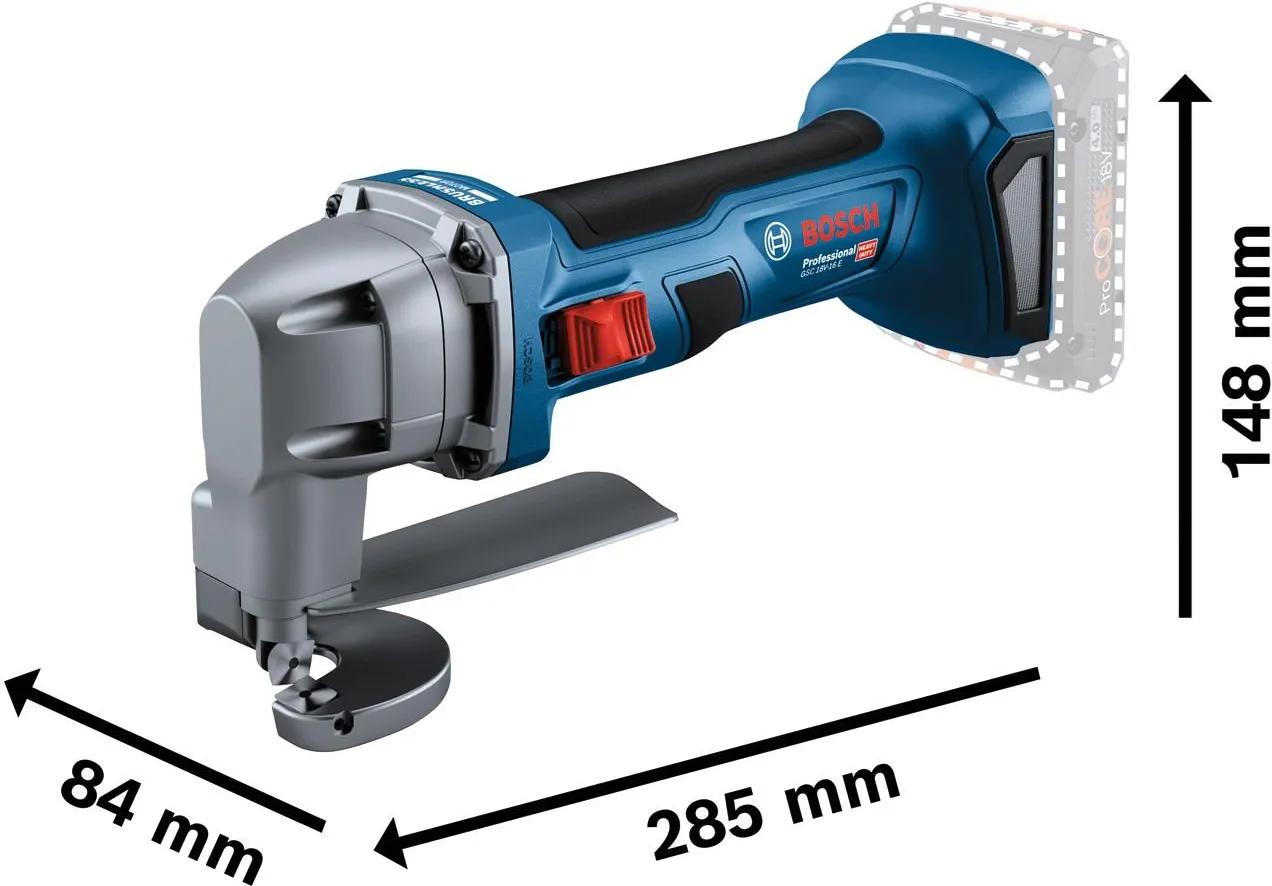 Аккумуляторные ножницы по металлу BOSCH Professional GSC 18V-16 E 0601926300