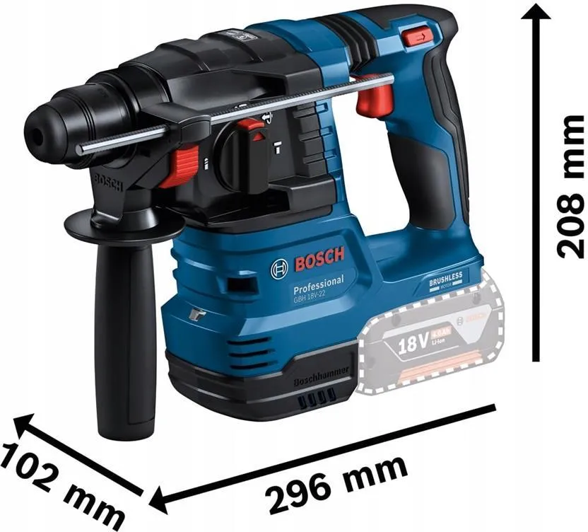 Аккумуляторный перфоратор Bosch GBH 18V-22 Professional 0611924001