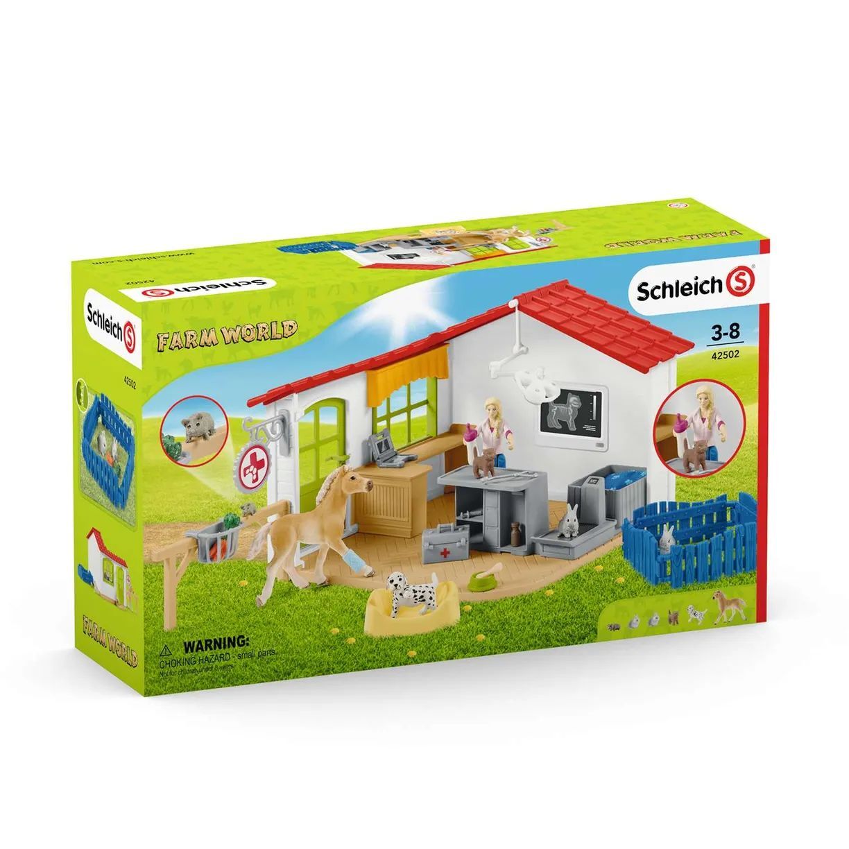 Игровой набор "Ветеринарная клиника с домашними животными" Schleich Farm World/ для детей от 3 лет/ Шляйх 42502