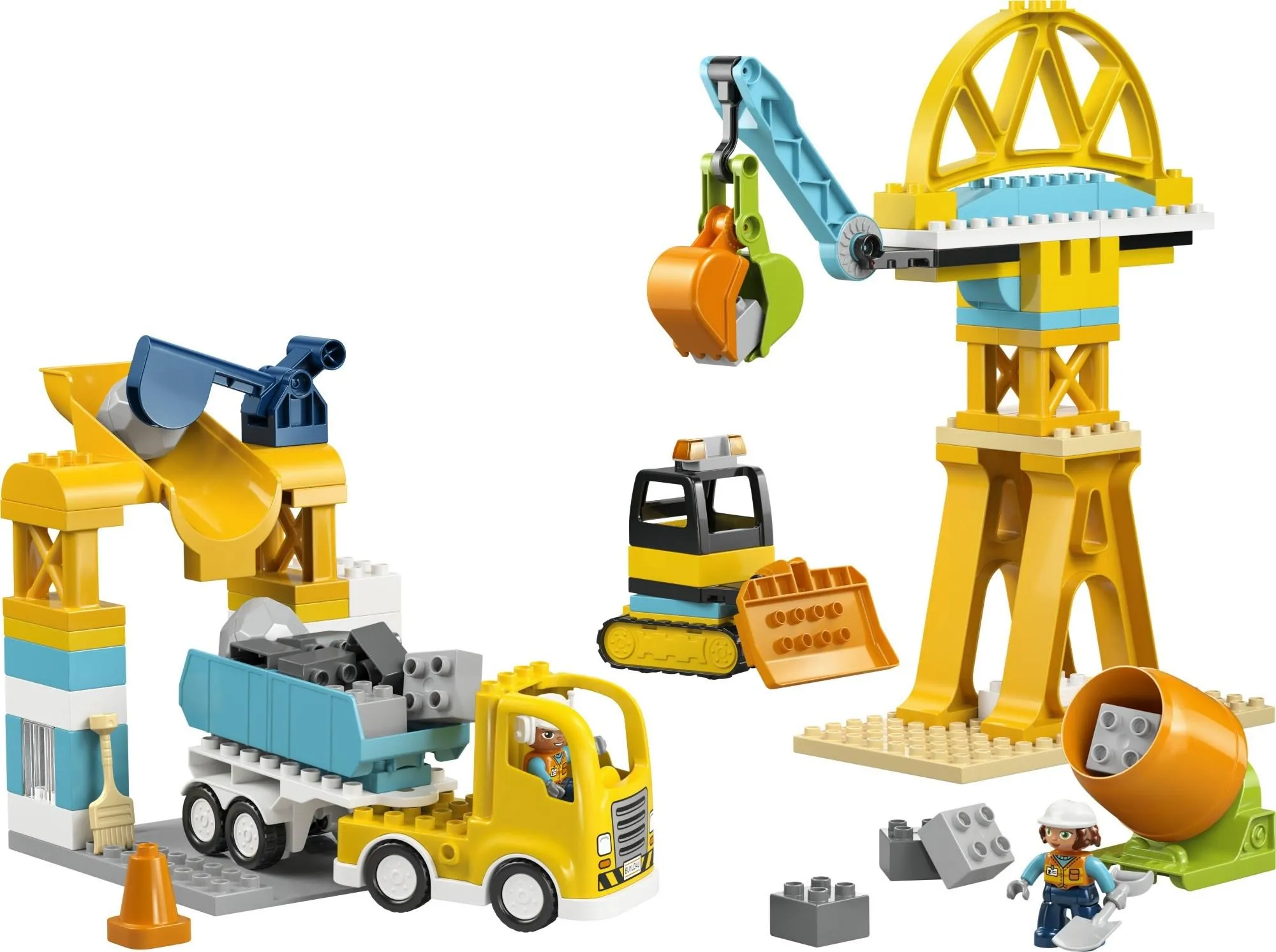 Конструктор LEGO DUPLO 10476 Строительная площадка с транспортными средствами 3 в 1