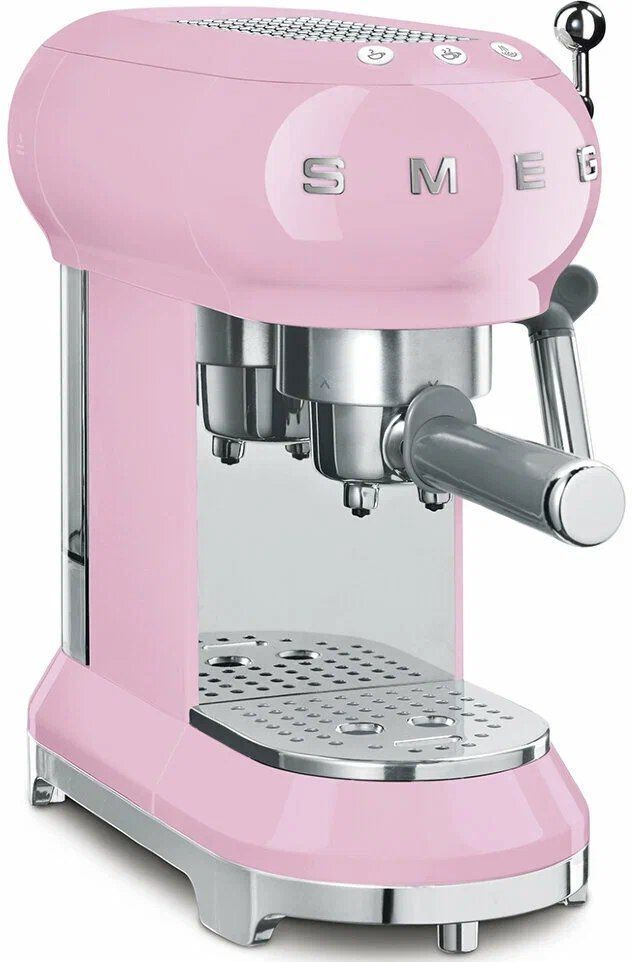 Кофеварка рожковая Smeg ECF01, розовый