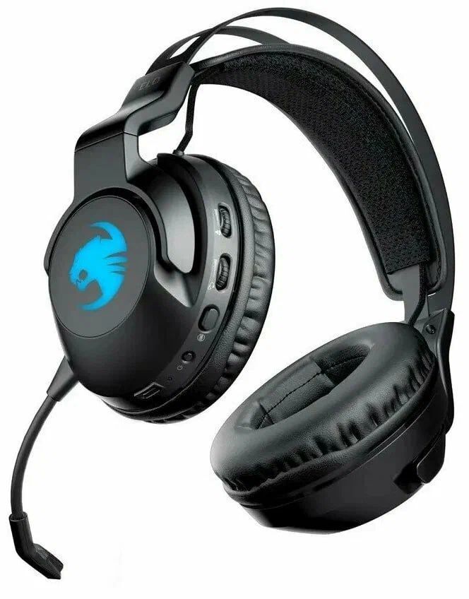 Гарнитура игровая с подсветкой беспроводная ROCCAT ELO 7.1 AIR черная