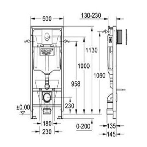 Комплект скрытого монтажа Grohe Rapid Sl 38773000