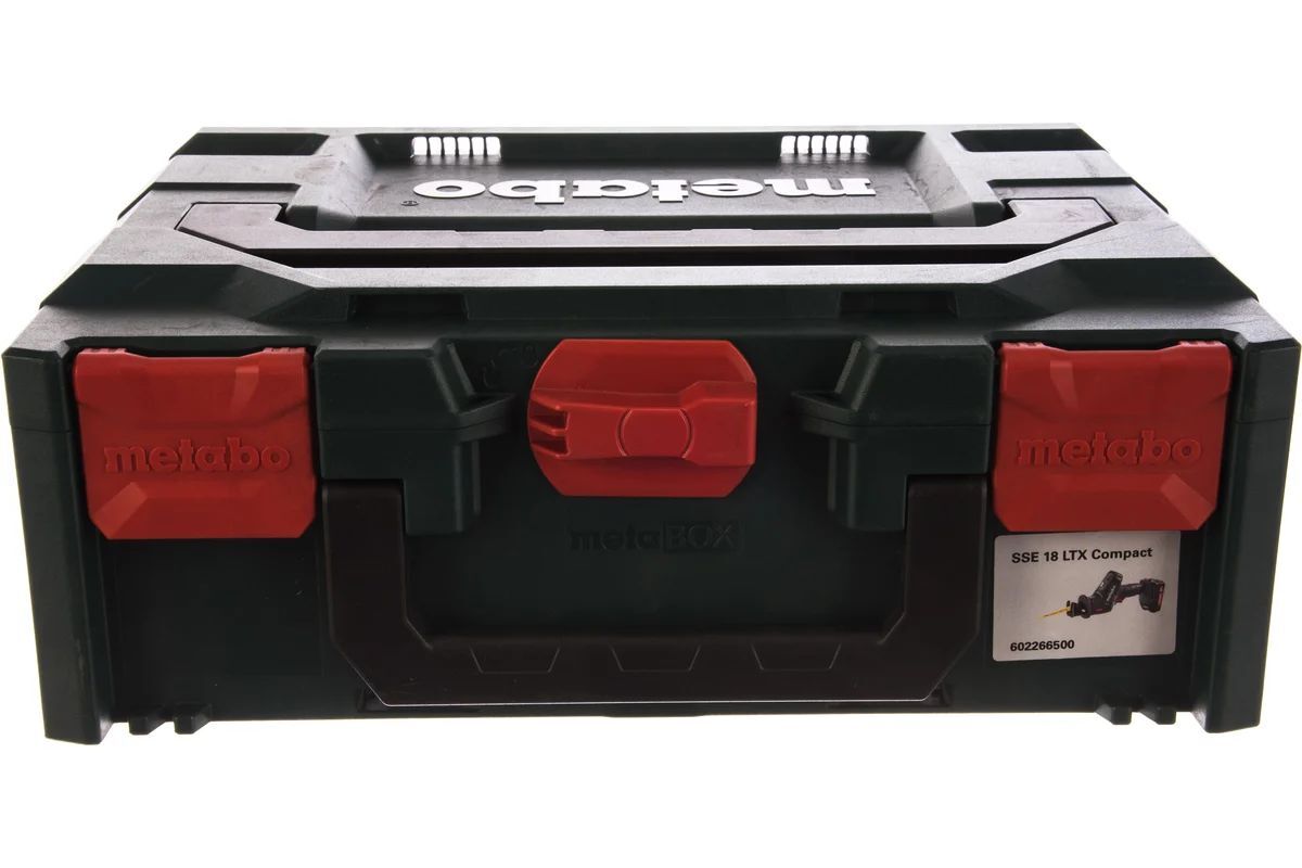 Сабельная аккумуляторная пила Metabo SSE 18 LTX Compact 602266500 в кейсе metaBOX с 2 аккумуляторами 2.0 Ah и ЗУ