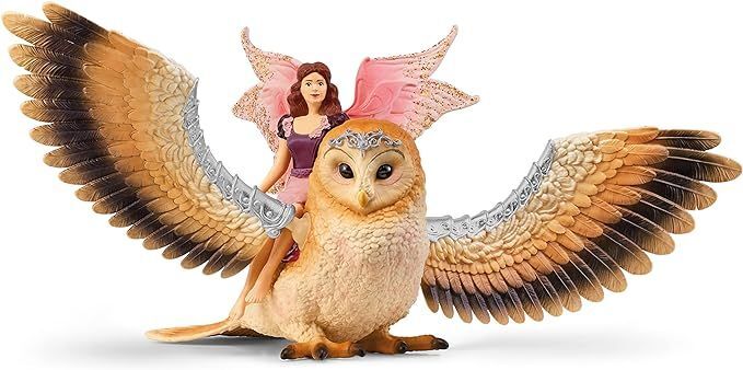 Фигурки Schleich Фея, летящая на сверкающей сове 70713, 2 шт.
