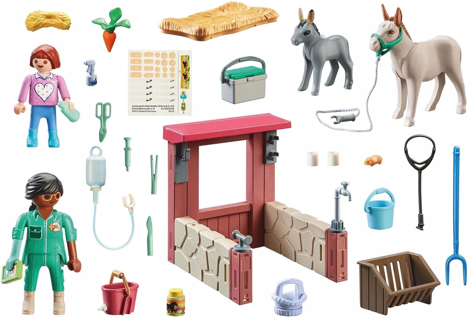 Игровой набор Playmobil 71471 Набор Начинающий Ветеринар с осликами Country Farm