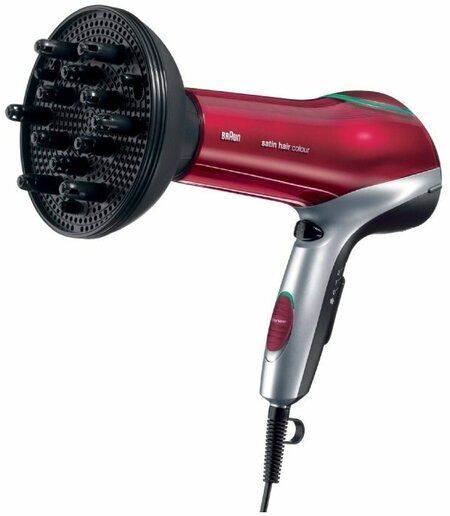 Фен Braun HD 770 Satin Hair 7, красный/черный