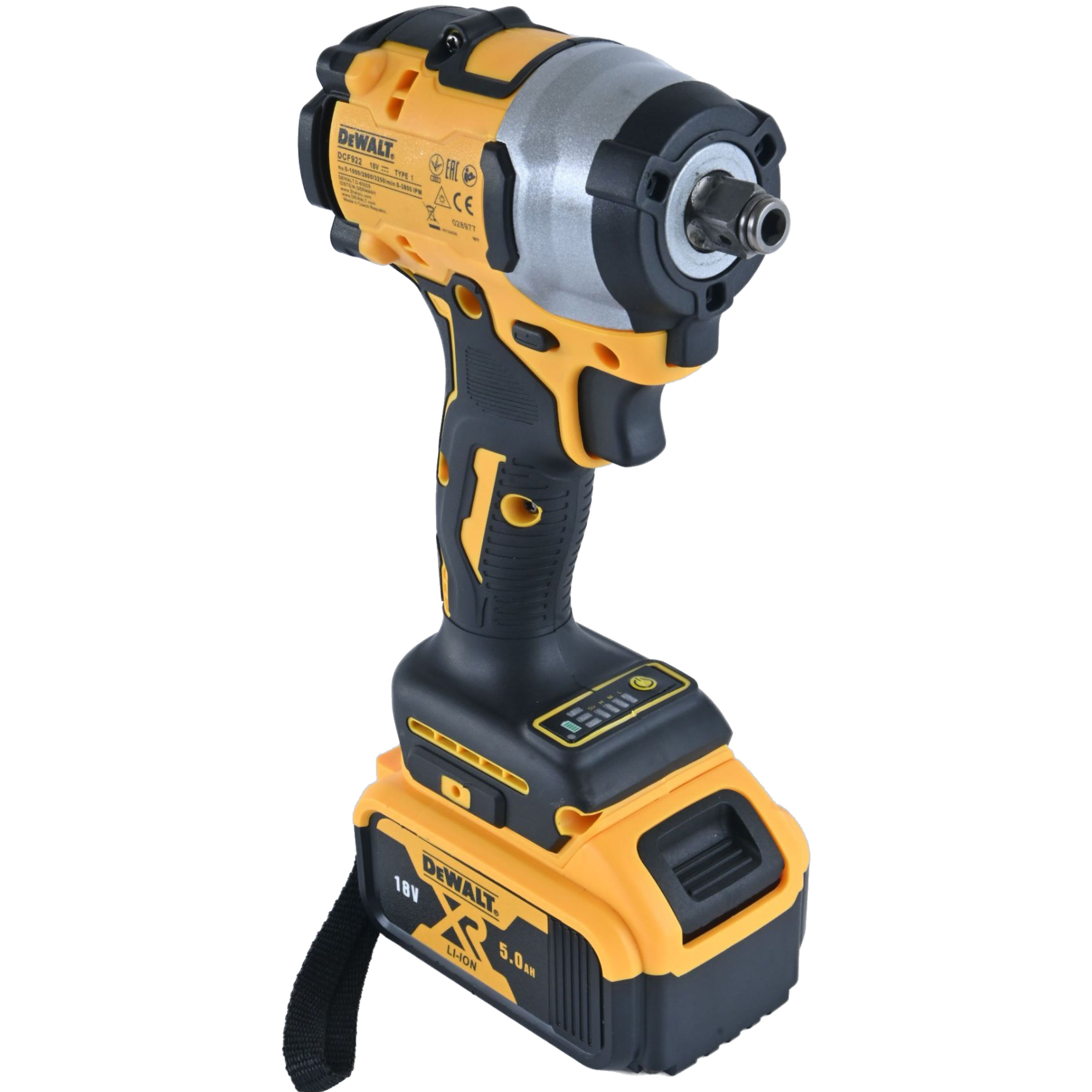 Гайковерт ударный аккумуляторный бесщёточный DeWALT DCF922P2T