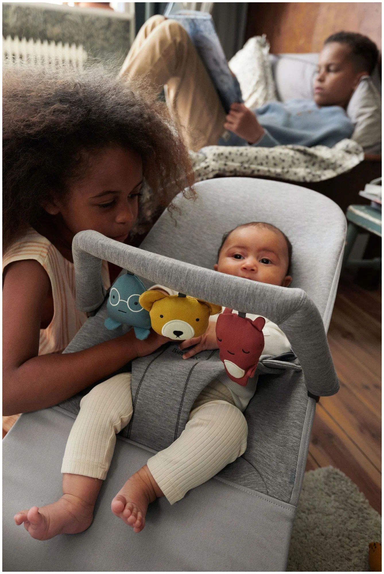 Шезлонг BABYBJORN BLISS 3D Jersey, серый