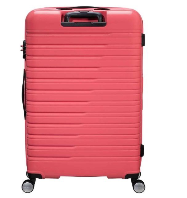 American Tourister Flashline Pop вращающийся чемодан L, расширяемый, 78 см, 100/109 л, розовый (коралловый)