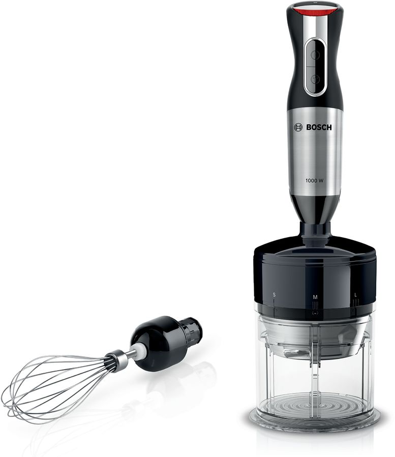 Погружной блендер Bosch ErgoMixx MS 6CM6166, нержавеющая сталь/черный