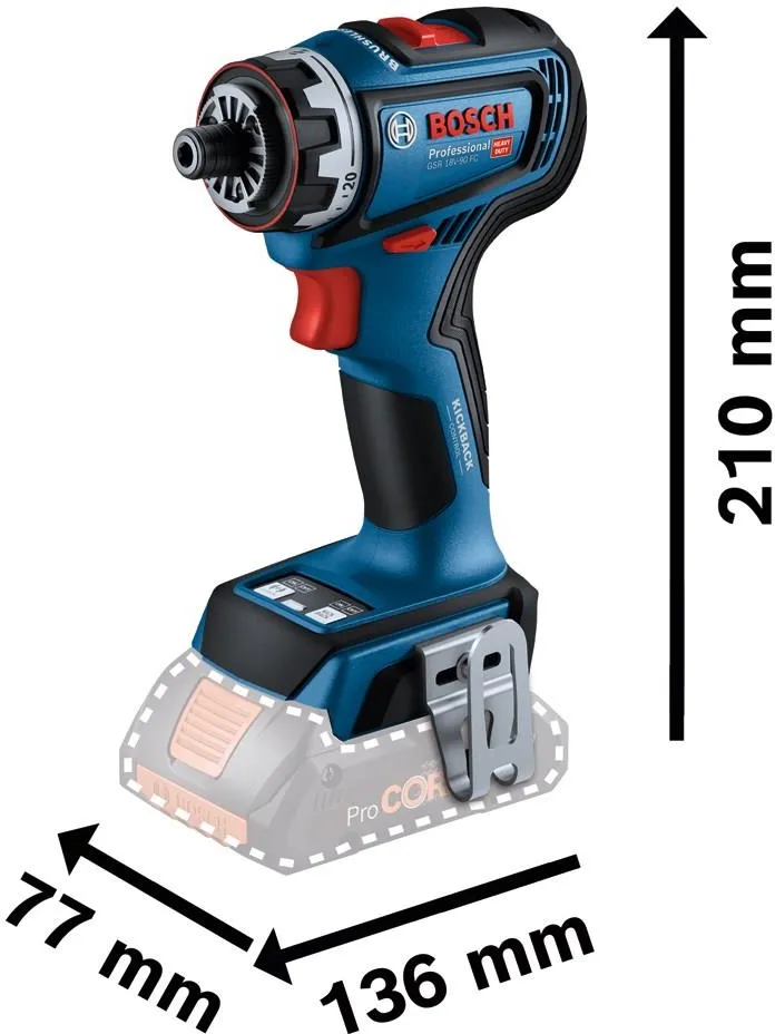 Дрель-шуруповёрт Bosch GSR 18V-90 FC Professional 06019K6204