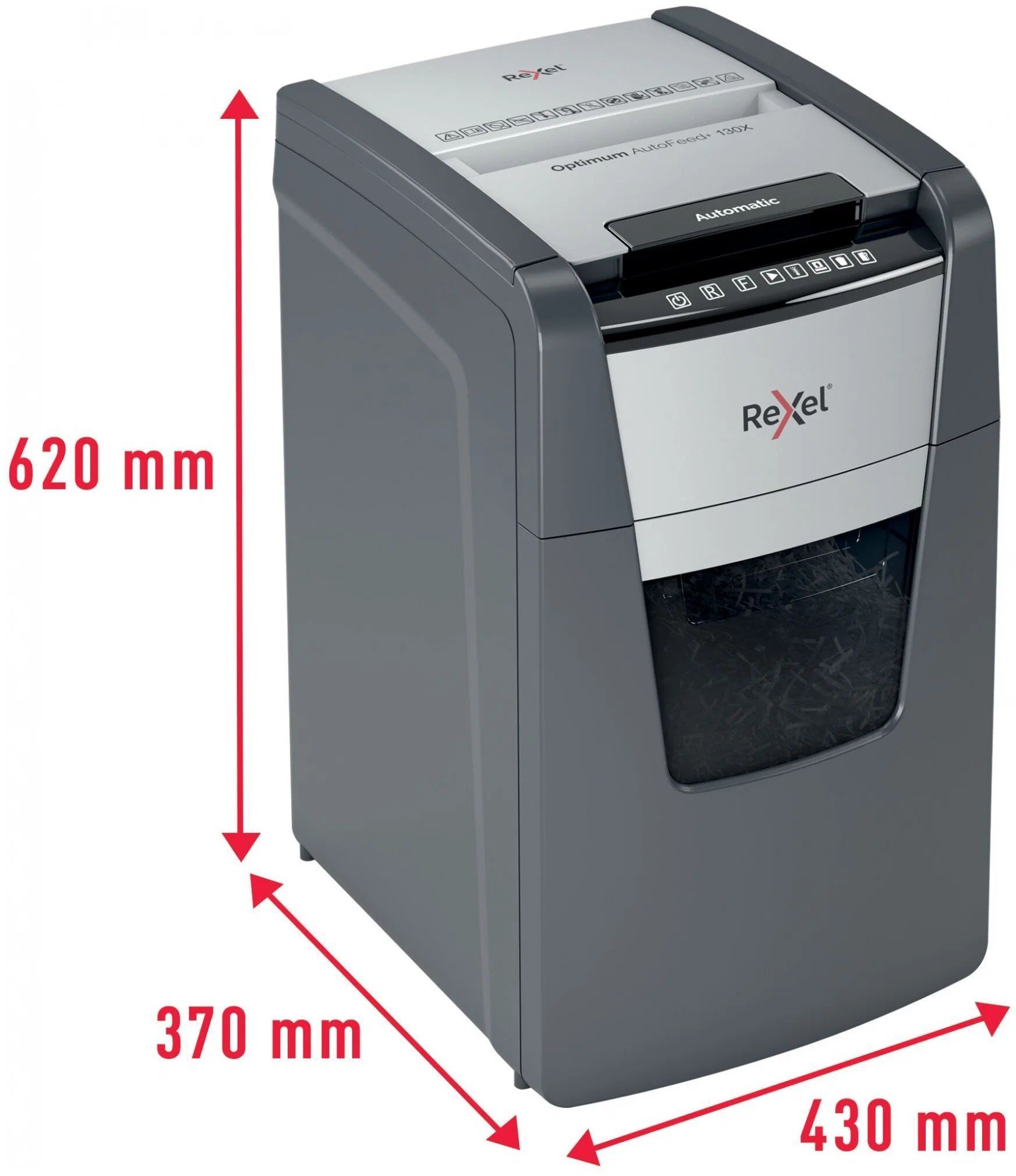 Уничтожитель бумаг Rexel Optimum AutoFeed 130X черный/серый
