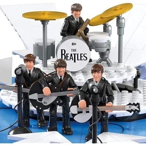 MEGA The Beatles Коллекционный набор (681 элемент), 4 фигурки, светодиодное освещение, HVH42