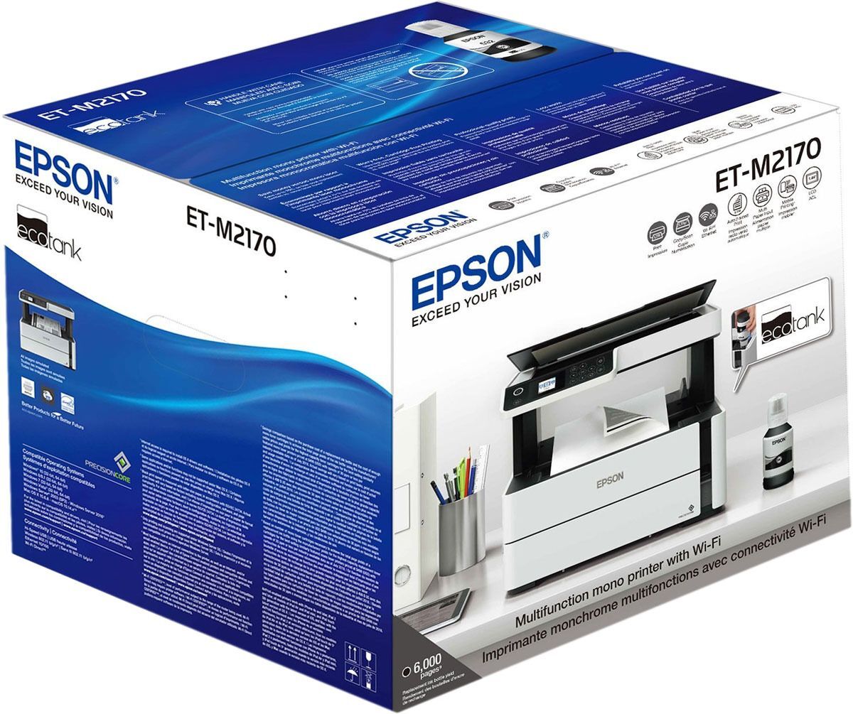 МФУ струйное Epson M2170, ч/б, A4, серый/черный