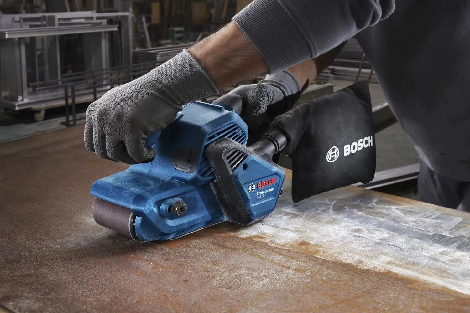 Ленточная шлифовальная машина сетевая Bosch GBS 750 Professional 06012C1020