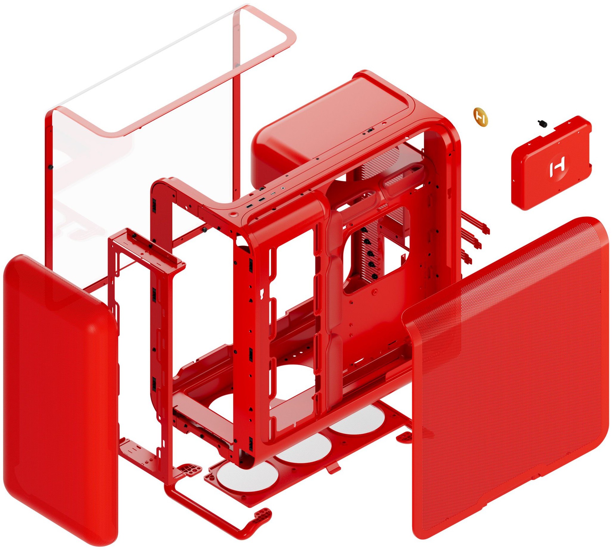 Компьютерный корпус HYTE X50 Red (CSHYTEX50GRR)
