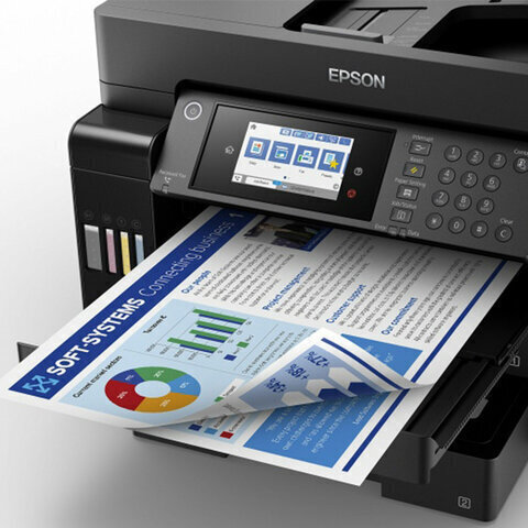 МФУ струйное Epson L15160, цветн., A3, черный
