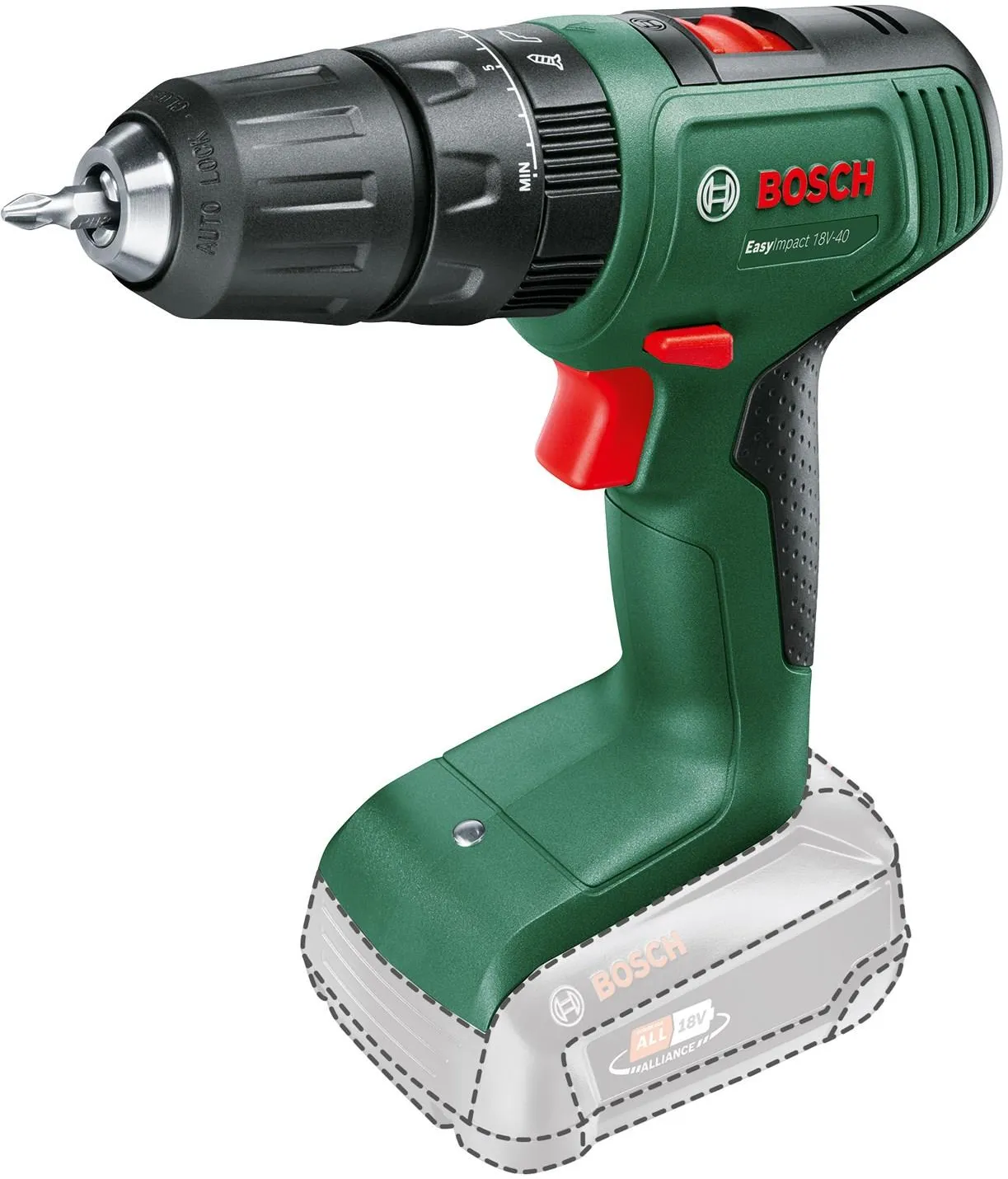 Ударная дрель-шуруповёрт Bosch EasyImpact 18V-40 06039D8100
