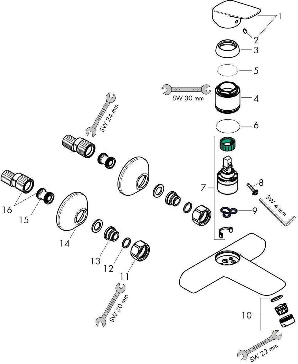 Смеситель Hansgrohe Logis, хром 71225000