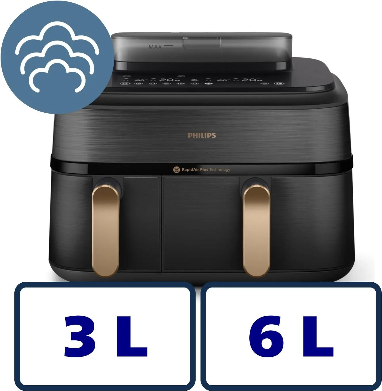 Фритюрница Philips Series 5000 Ovi Dual Basket NA552/00