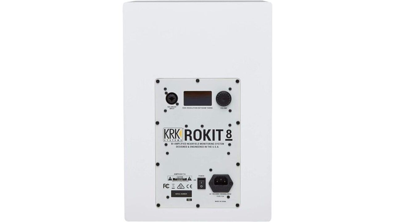 KRK RP8G4WN Активный 2-х полосный (Bi-Amp) 8-ти дюймовый студийный звуковой монитор, DSP, 25-полосный эквалайзер, лимитер, кросс