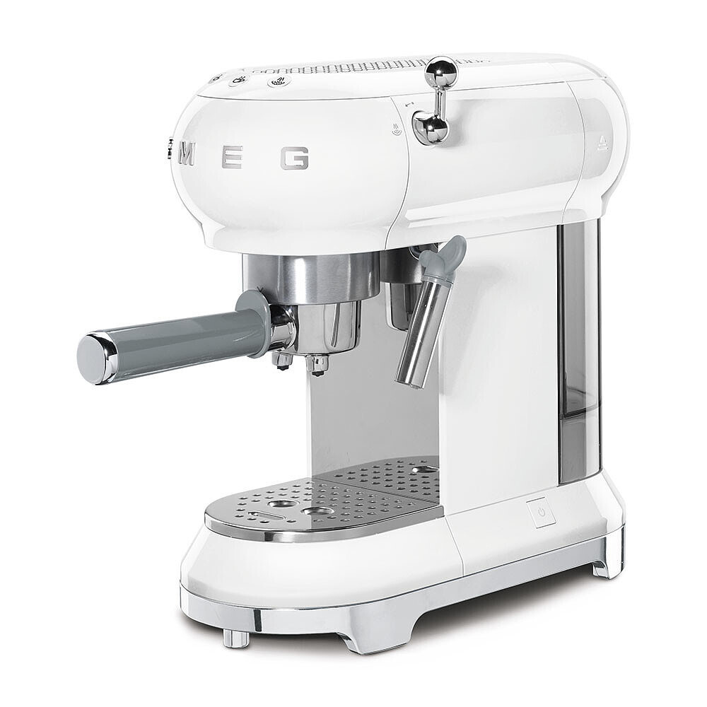 Кофеварка рожковая Smeg ECF01, белый