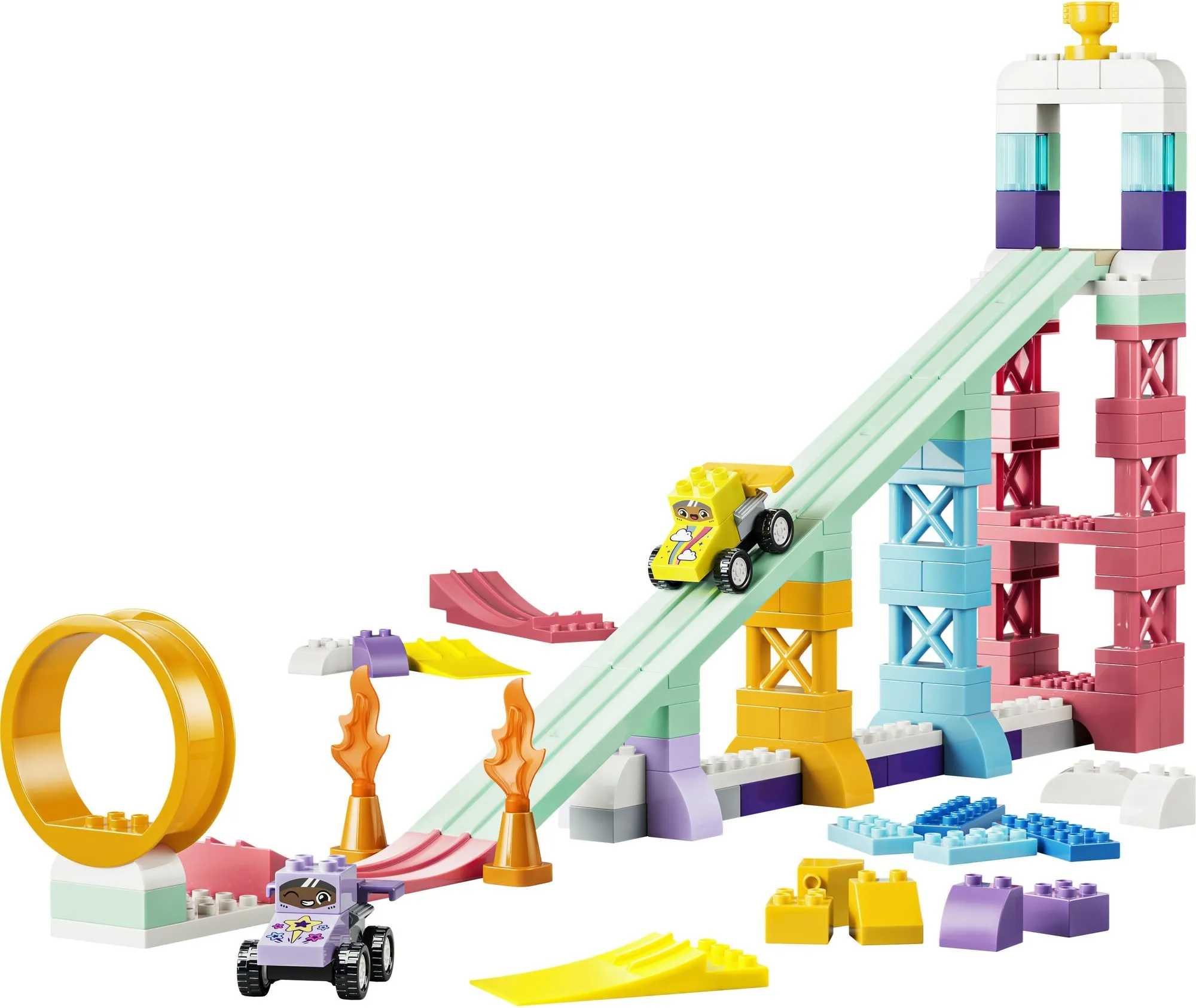 Конструктор LEGO DUPLO 10478 Креативные рампы 3 в 1 с транспортными средствами