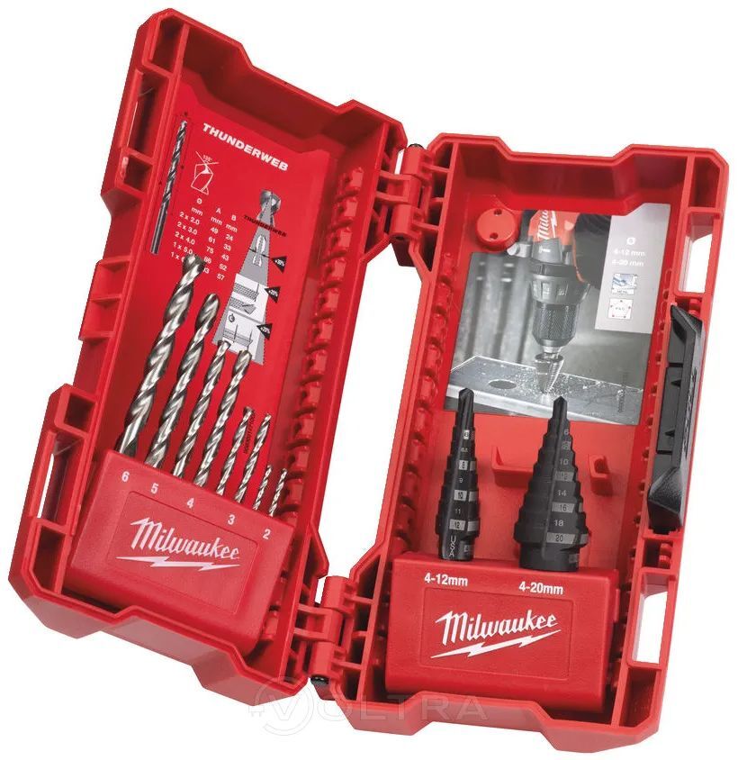 Набор ступенчатых свёрл 10шт, Step Drill Set Milwaukee 48899350