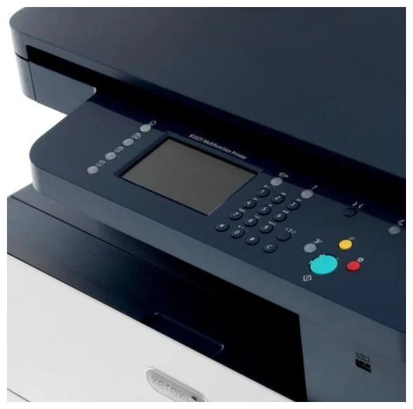 МФУ лазерное Xerox B1025DN, ч/б, A3, белый/синий
