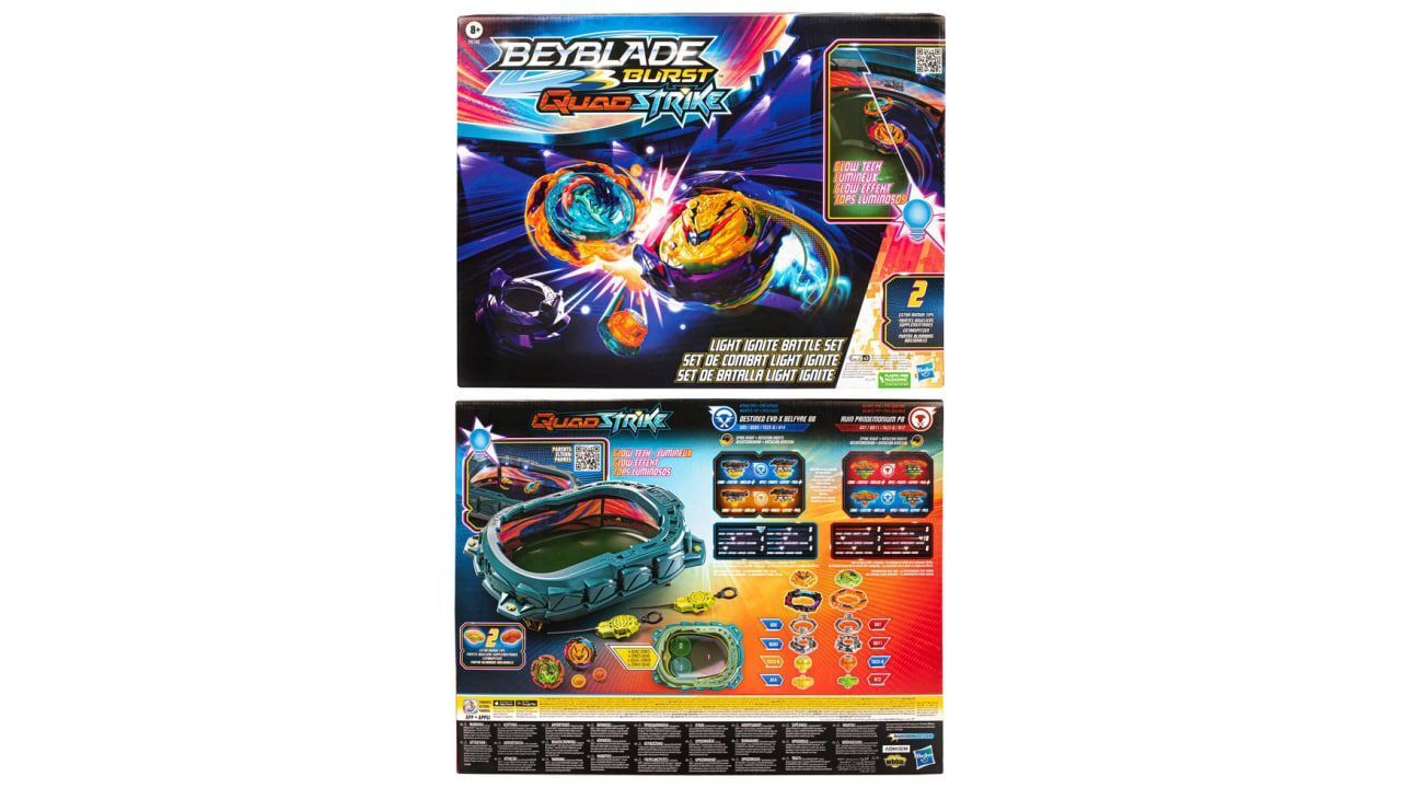 Hasbro Боевой набор Beyblade Burst QuadStrike Light Ignite F6780