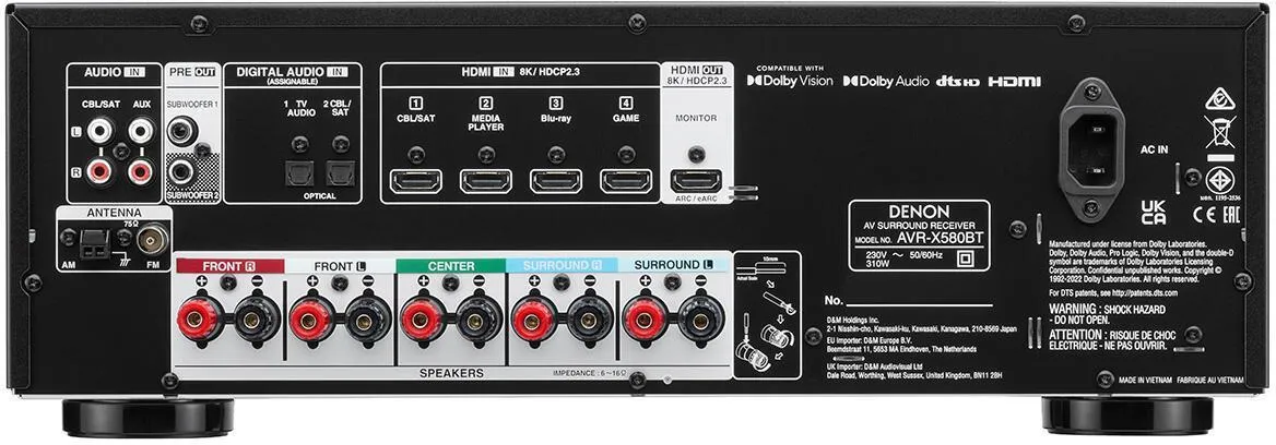 AV-ресивер Denon AVR-X580BT Black