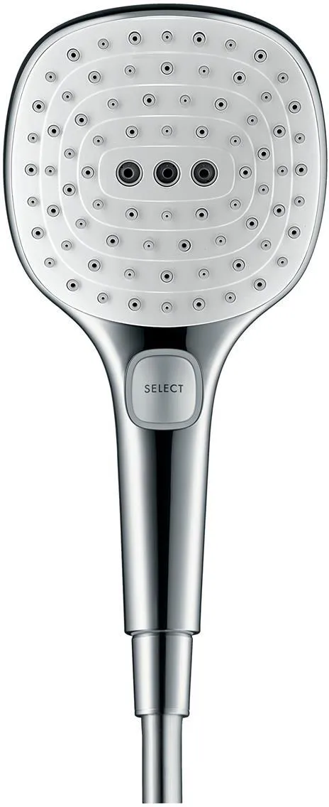 Душевой набор Hansgrohe Raindance Select E 120 EcoSmart / Unica S Puro 90 см, хром/белый 26623400