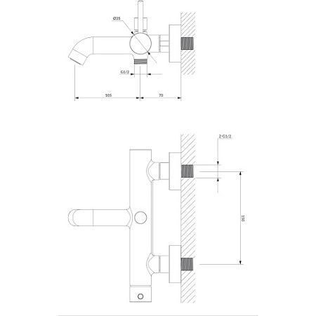 Смеситель для ванны Omnires Y (Y1231GL), золотой