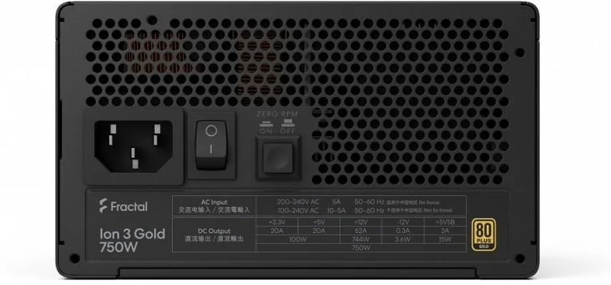 Блок питания Fractal Design Ion 3 Gold 750W 80 Plus Gold