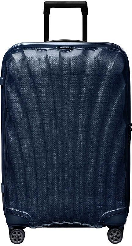 Чемодан Samsonite, пластик, адресная бирка, 68 л, размер M, синий