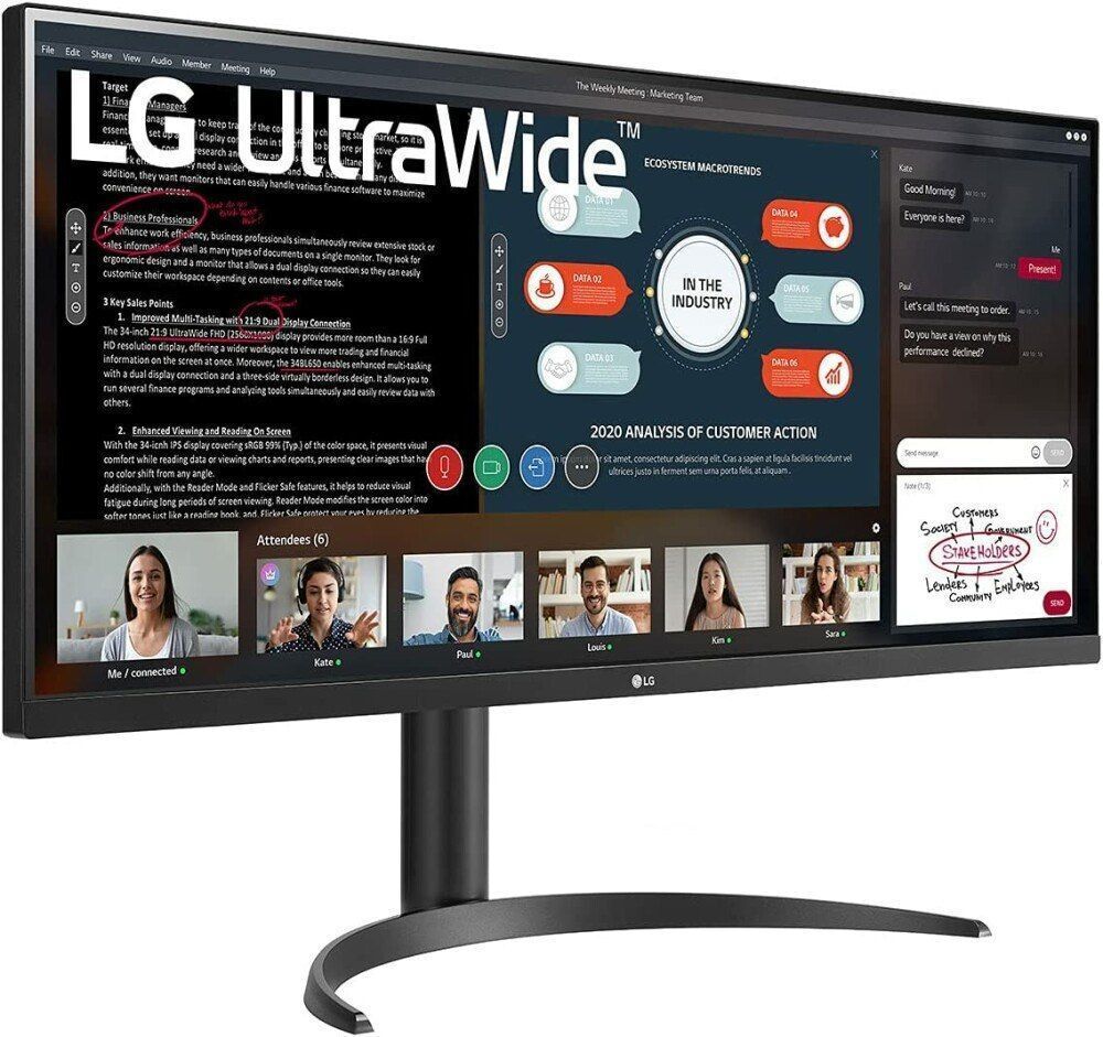 34" Монитор LG 34WP550-B, 2560x1080, 75 Гц, IPS, черный