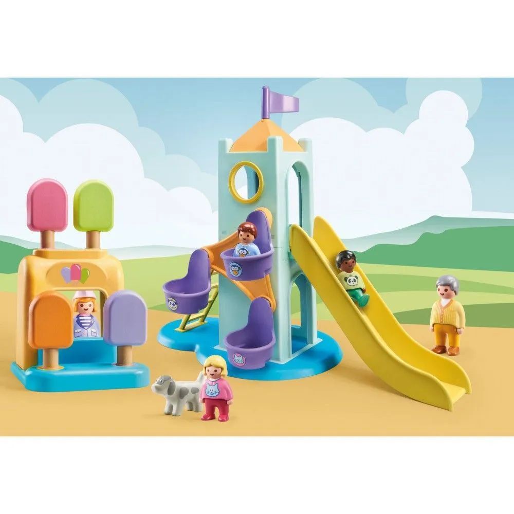Playmobil - 1.2.3 Башня приключений и подставка для мороженого 71326