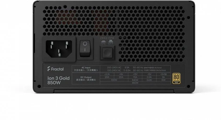Блок питания Fractal Design Ion 3 Gold 850W 80 Plus Gold