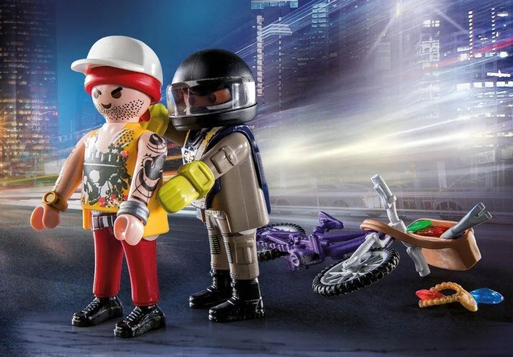 Конструктор Playmobil City Action - Стартовый набор Специальный отряд с похитителем драгоценностей - Плеймобиль 71255