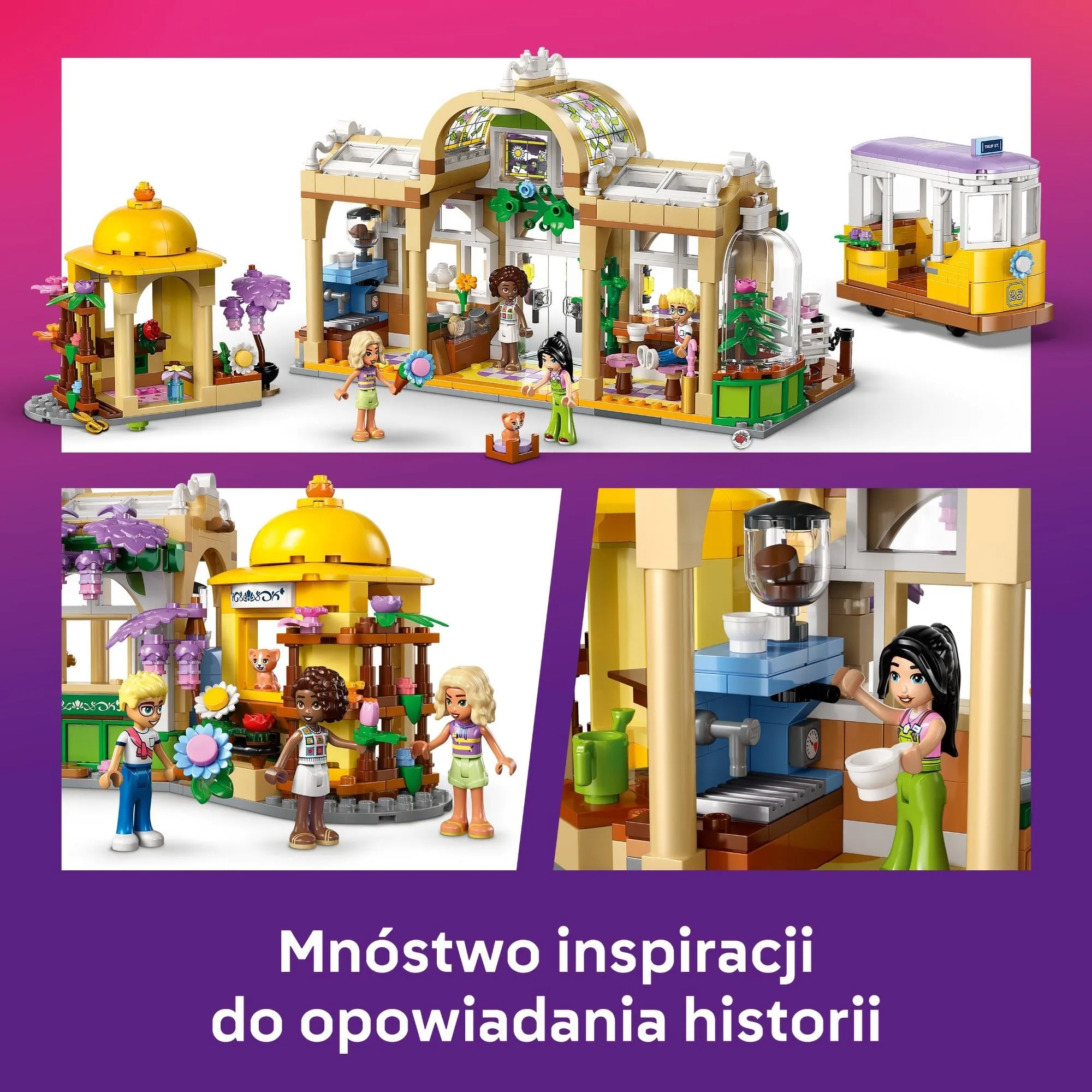 Конструктор LEGO Friends 42671 Зелёное кафе и цветочный магазин