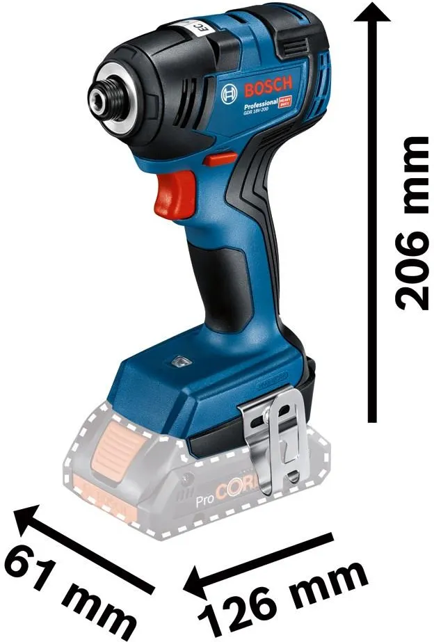 Аккумуляторный гайковёрт Bosch GDR 18V-200 Professional 06019J2105